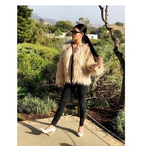 Faux fur coat